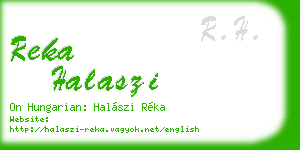reka halaszi business card